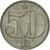 Moneta, Czechosłowacja, 50 Haleru, 1989, AU(55-58), Miedź-Nikiel, KM:89