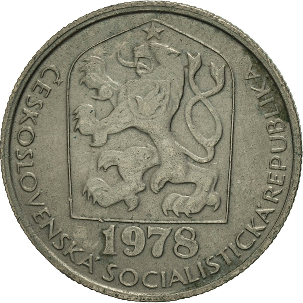 Coin, Czechoslovakia, 50 Haleru, 1978, AU(50-53), Copper-nickel, KM:89