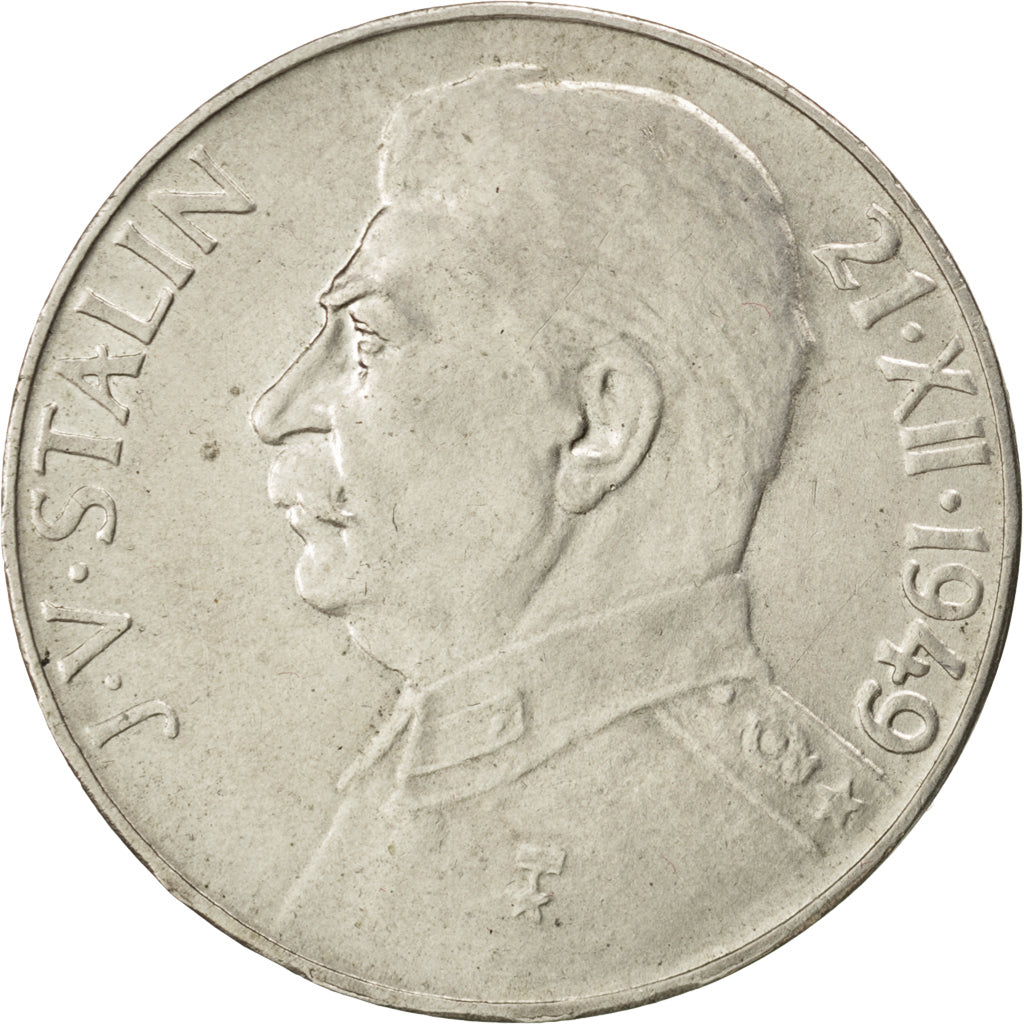 Tchécoslovaquie, 100 Korun 1949, Staline 70 ans, KM 30