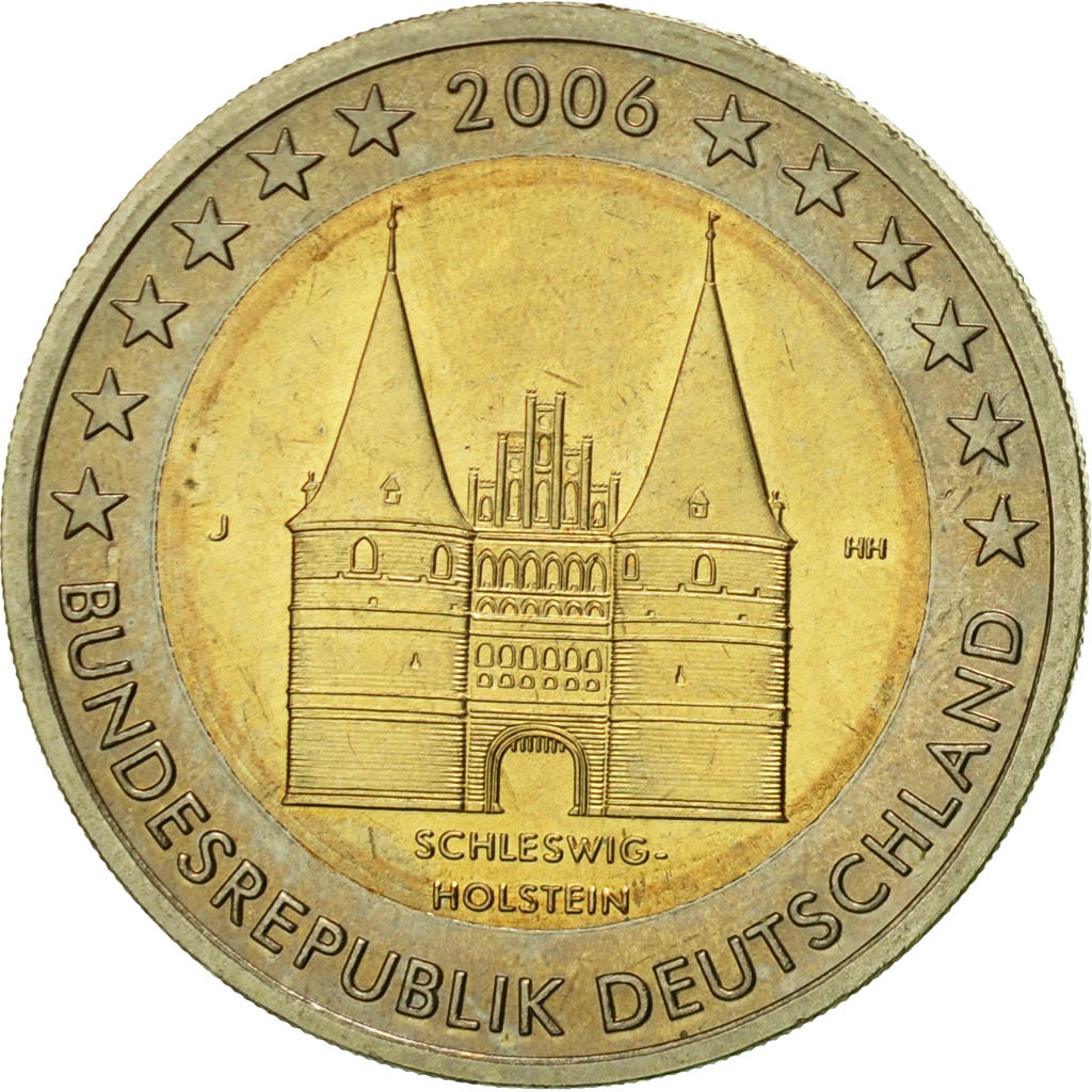 GERMANY - FEDERAL REPUBLIC, 2 Euro, 2006, AU(55-58), Bi-Metallic, KM:253