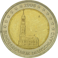 ALEMANIA - REPÚBLICA FEDERAL, 2 Euro, 2008, EBC, Bimetálico, KM:261