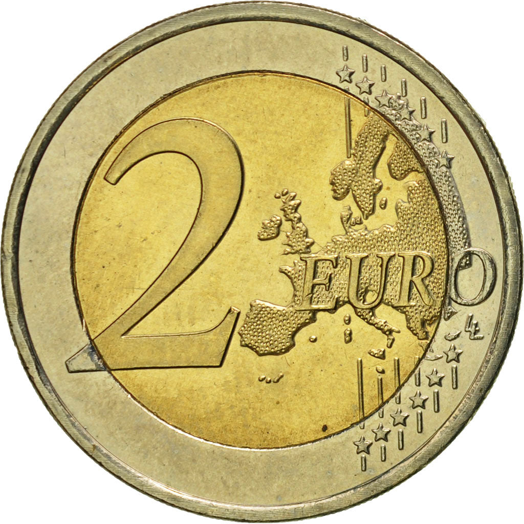 Netherlands, 2 Euro, Traité de Rome 50 ans, 2007, MS(63), Bi-Metallic, KM:273