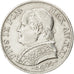 ITALIAN STATES, Lira, 1867, Roma, KM #1378, AU(55-58), Silver, 4.98