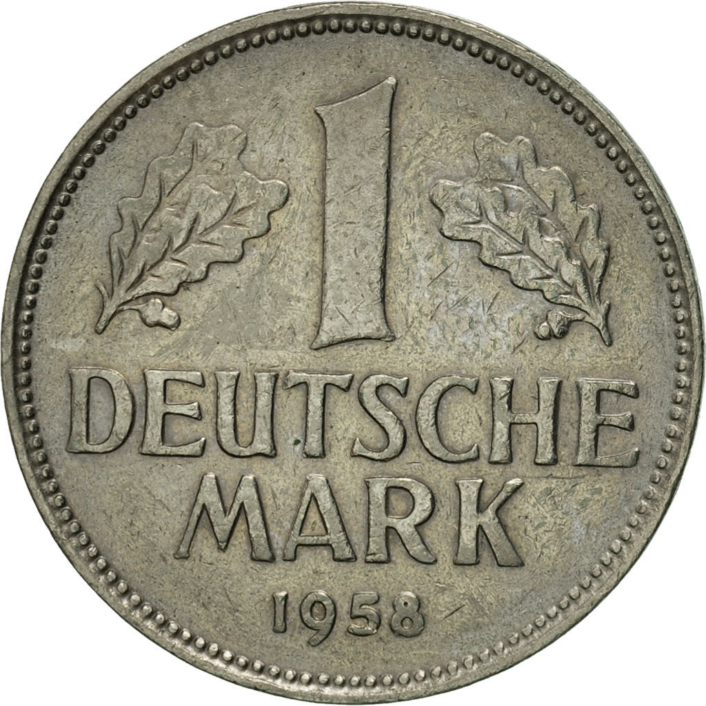Coin, GERMANY - FEDERAL REPUBLIC, Mark, 1958, Munich, AU(55-58), Copper-nickel