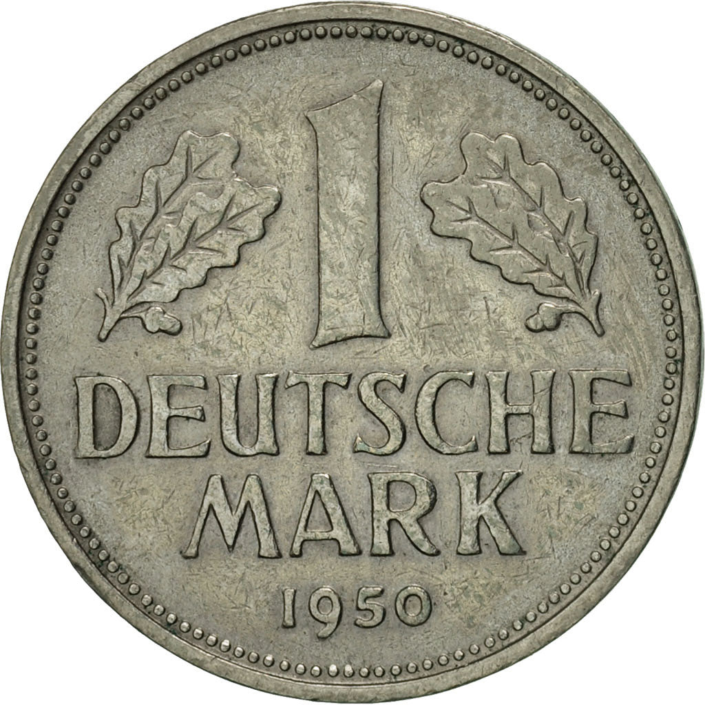 Coin, GERMANY - FEDERAL REPUBLIC, Mark, 1950, Munich, AU(55-58), Copper-nickel