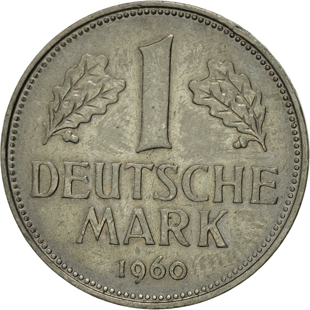 Coin, GERMANY - FEDERAL REPUBLIC, Mark, 1960, Hambourg, AU(55-58)
