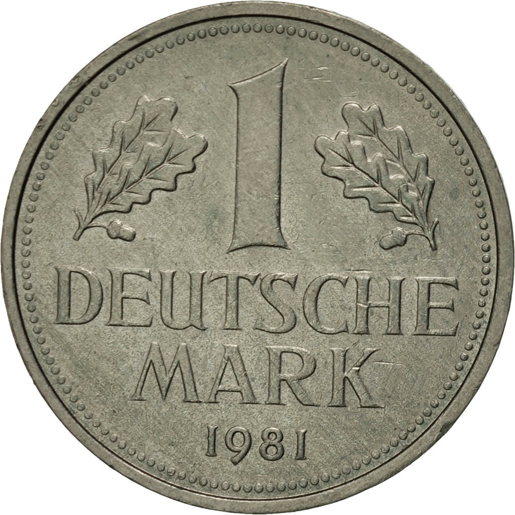 Coin, GERMANY - FEDERAL REPUBLIC, Mark, 1981, Karlsruhe, AU(55-58)