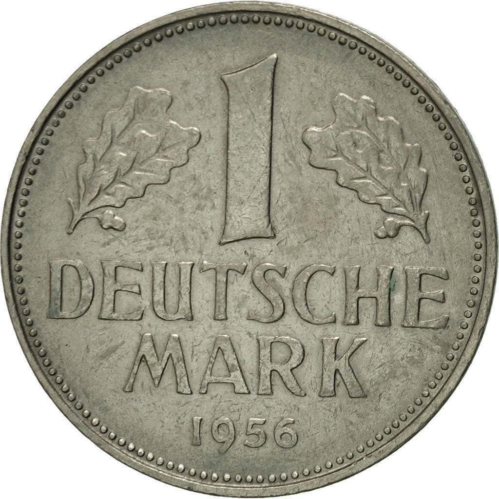 Coin, GERMANY - FEDERAL REPUBLIC, Mark, 1956, Hambourg, AU(55-58)