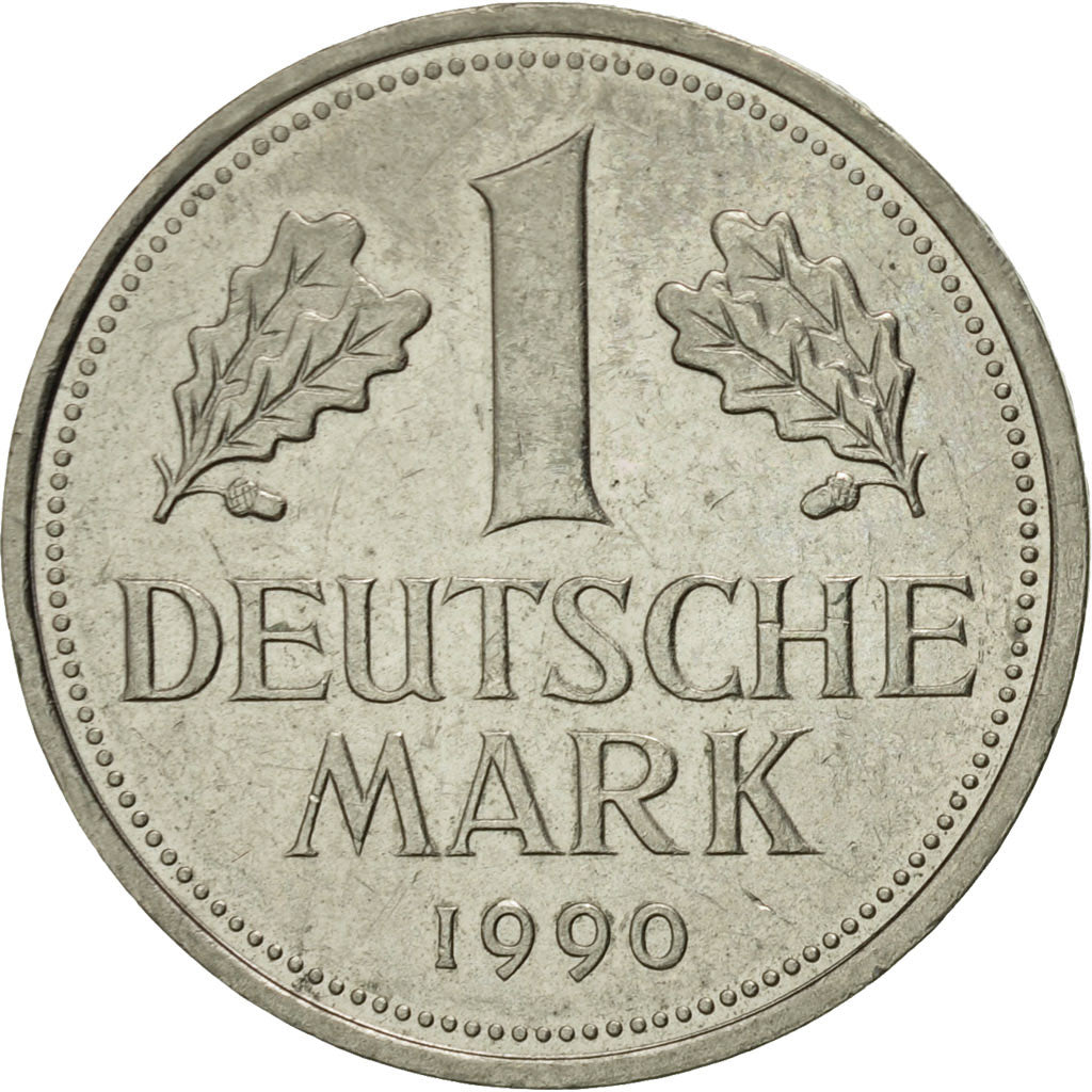 Coin, GERMANY - FEDERAL REPUBLIC, Mark, 1990, Hambourg, AU(55-58)
