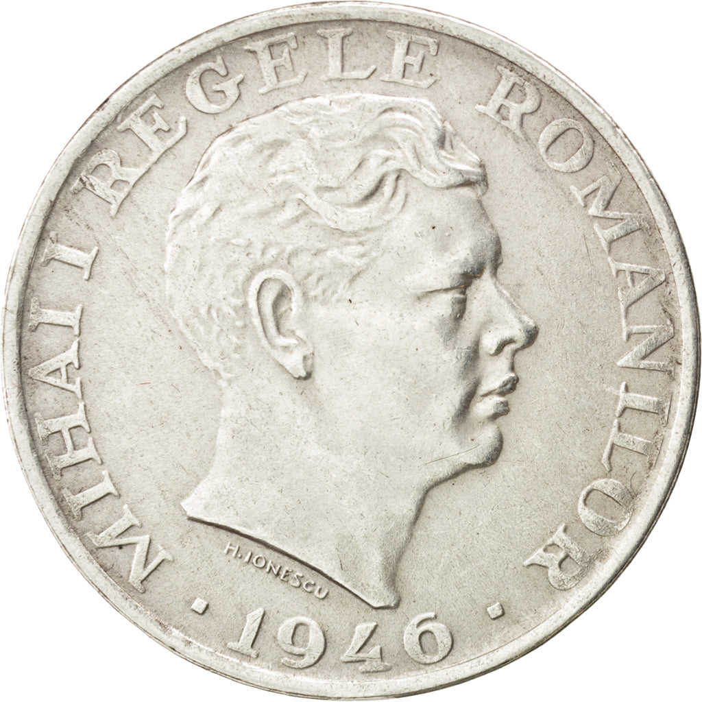 ROMANIA, 25000 Lei, 1946, KM #70, EF(40-45), Silver, 32, 12.38