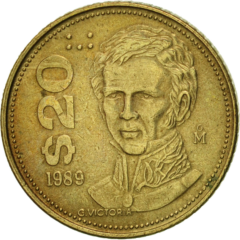 Monnaie, Mexique, 20 Pesos, 1989, Mexico City, SUP, Laiton, KM:508