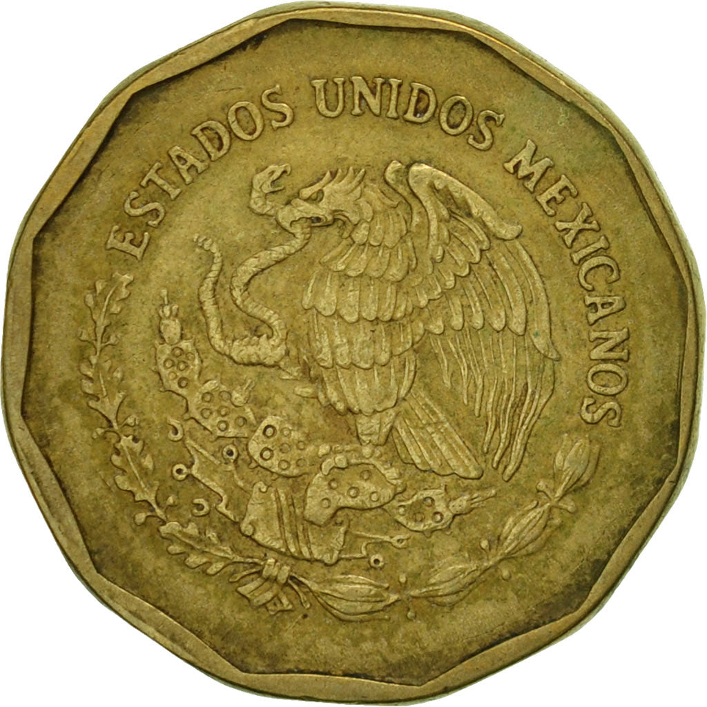 Moneta, Messico, 20 Centavos, 1993, Mexico City, BB, Alluminio-bronzo, KM:548