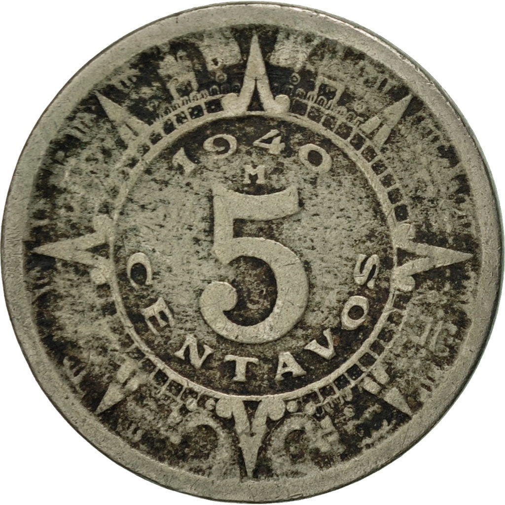 Münze, Mexiko, 5 Centavos, 1940, Mexico City, S+, Copper-nickel, KM:423