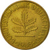 Coin, GERMANY - FEDERAL REPUBLIC, 10 Pfennig, 1988, Munich, EF(40-45), Brass
