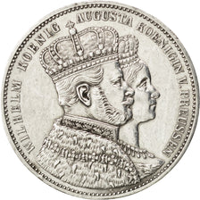 GERMAN STATES, Thaler, 1861, Berlin, KM #488, AU(55-58), Silver, 18.47