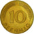 Coin, GERMANY - FEDERAL REPUBLIC, 10 Pfennig, 1989, Stuttgart, EF(40-45), Brass
