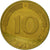 Coin, GERMANY - FEDERAL REPUBLIC, 10 Pfennig, 1982, Karlsruhe, EF(40-45), Brass