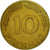 Coin, GERMANY - FEDERAL REPUBLIC, 10 Pfennig, 1981, Karlsruhe, EF(40-45), Brass
