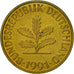 Coin, GERMANY - FEDERAL REPUBLIC, 10 Pfennig, 1991, Berlin, AU(50-53), Brass