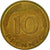 Coin, GERMANY - FEDERAL REPUBLIC, 10 Pfennig, 1992, Stuttgart, EF(40-45), Brass