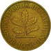 Münze, Bundesrepublik Deutschland, 10 Pfennig, 1974, Hambourg, SS, Brass Clad