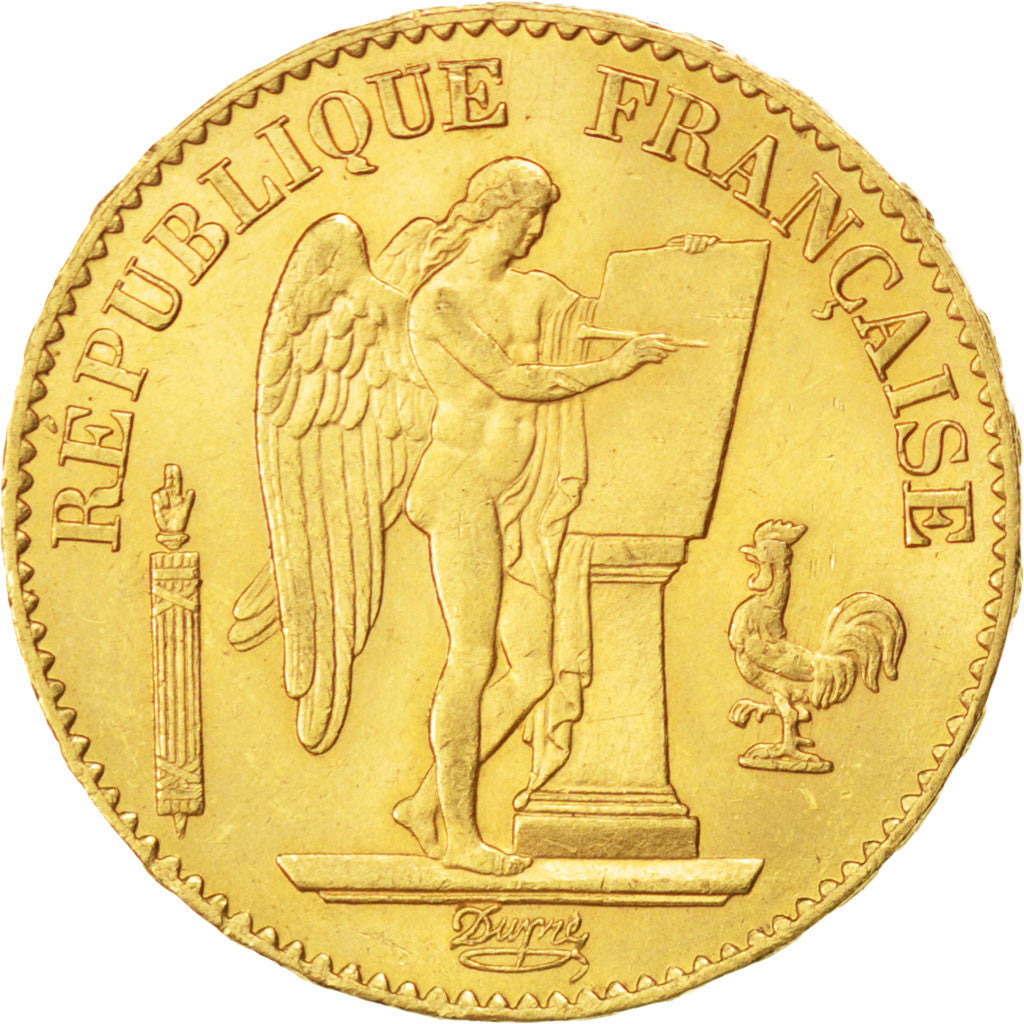 Coin, France, Génie, 20 Francs, 1875, Paris, MS(60-62), Gold, KM:825