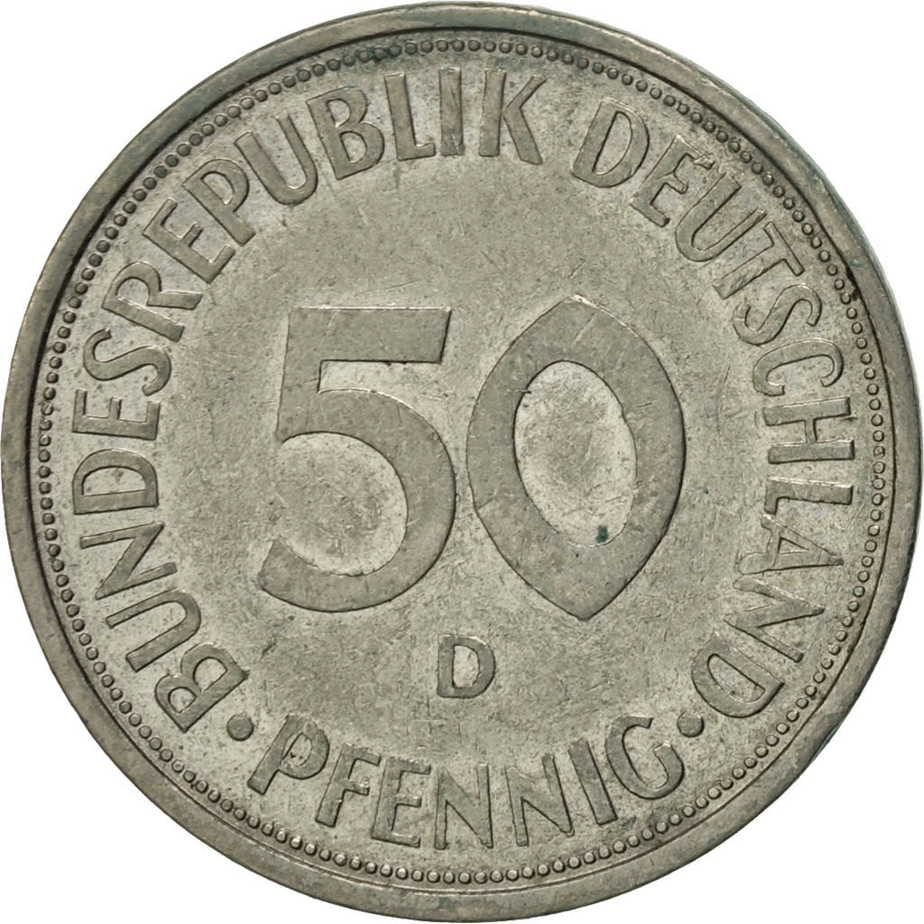 Münze, Bundesrepublik Deutschland, 50 Pfennig, 1974, Munich, SS, Copper-nickel