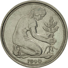 Münze, Bundesrepublik Deutschland, 50 Pfennig, 1990, Berlin, SS+