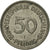 Coin, GERMANY - FEDERAL REPUBLIC, 50 Pfennig, 1990, Stuttgart, EF(40-45)