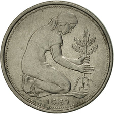 Coin, GERMANY - FEDERAL REPUBLIC, 50 Pfennig, 1981, Hambourg, EF(40-45)