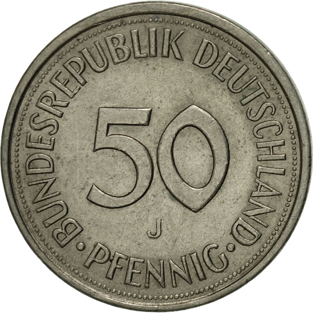 Coin, GERMANY - FEDERAL REPUBLIC, 50 Pfennig, 1981, Hambourg, EF(40-45)