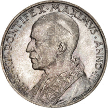 VATICAN CITY, 5 Lire, 1941, KM #28, MS(65-70), Silver, 23, 5.03