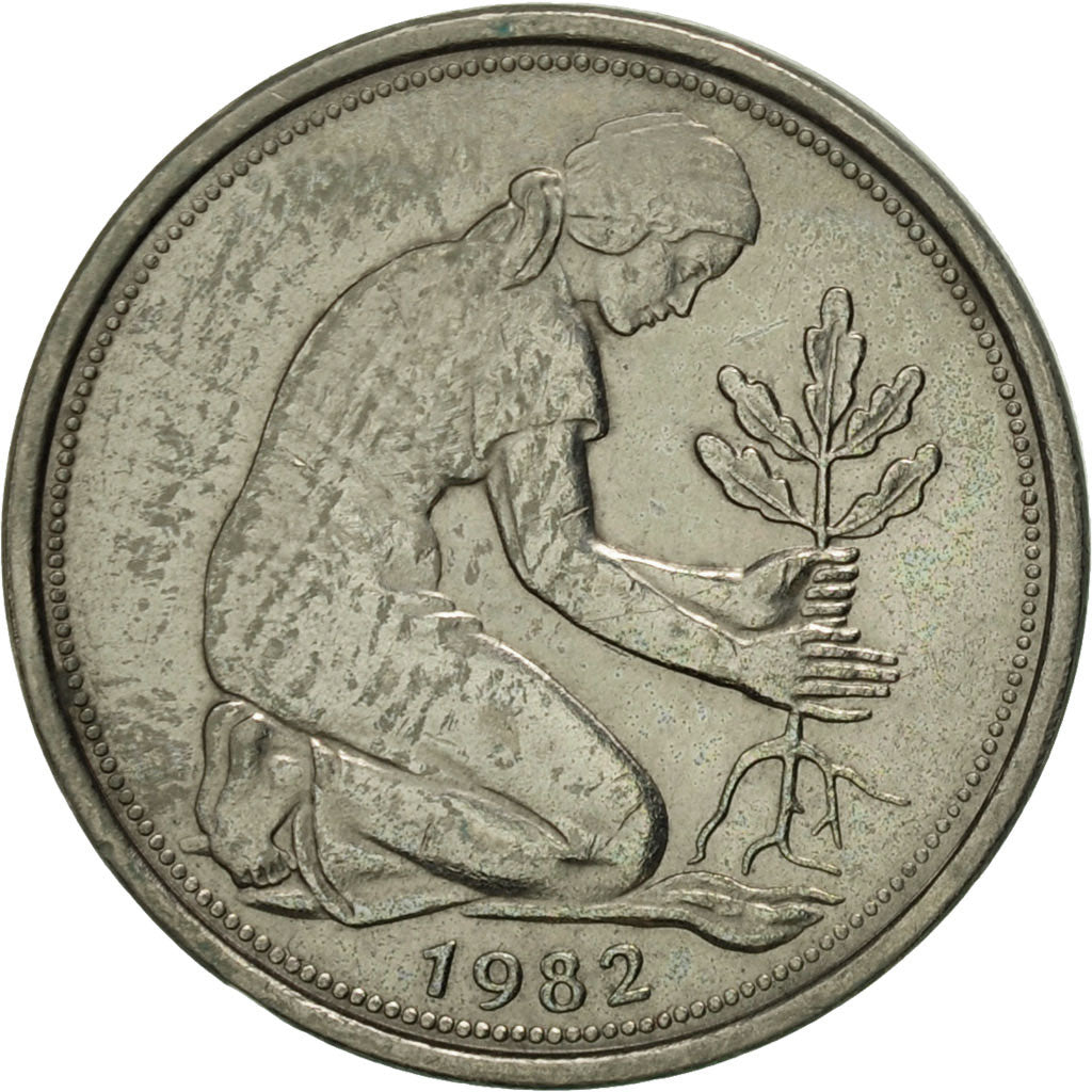 Münze, Bundesrepublik Deutschland, 50 Pfennig, 1982, Hambourg, SS