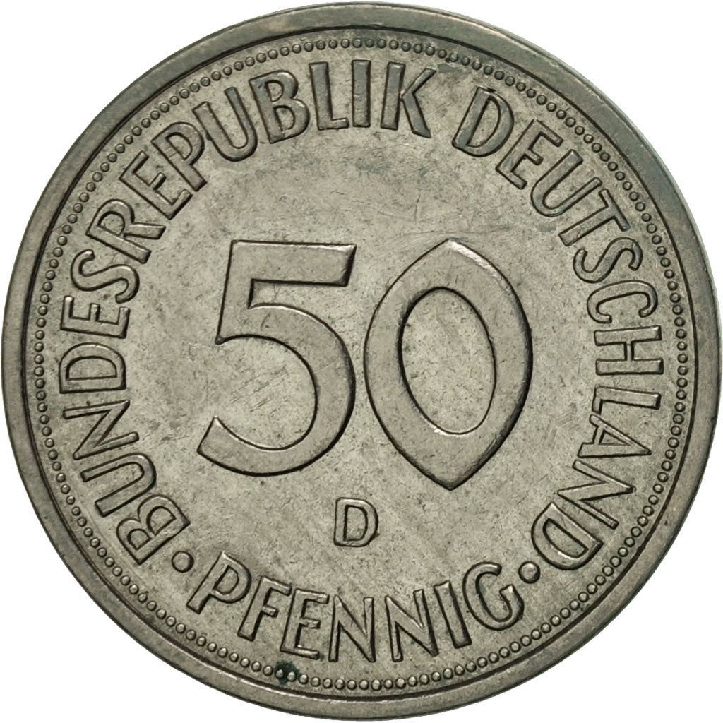 Münze, Bundesrepublik Deutschland, 50 Pfennig, 1983, Munich, SS, Copper-nickel