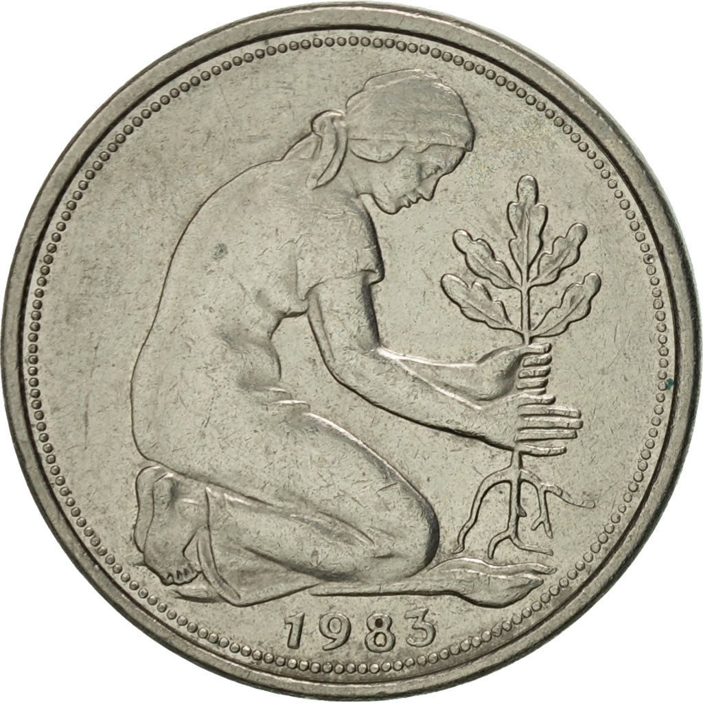 Münze, Bundesrepublik Deutschland, 50 Pfennig, 1983, Hambourg, SS