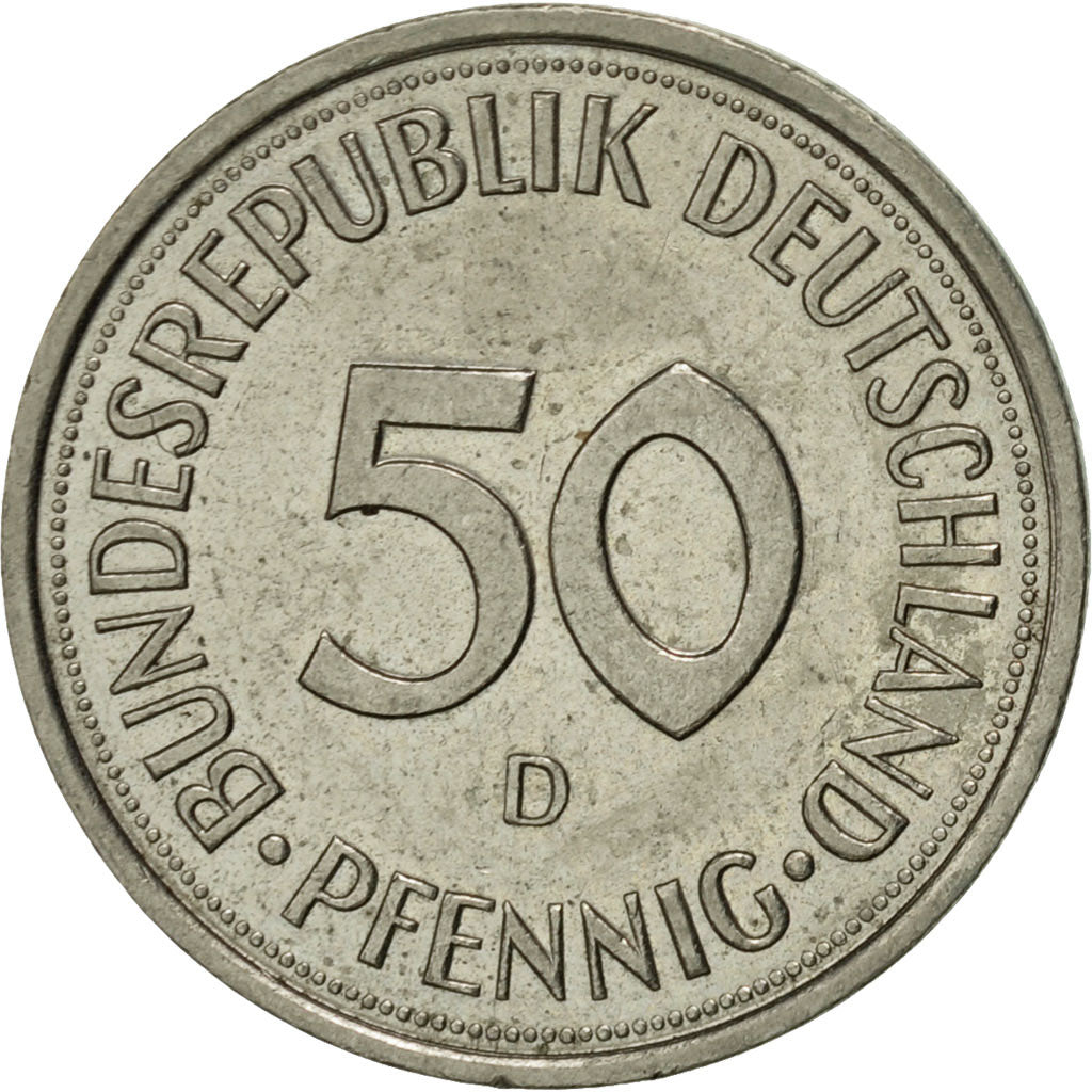 Moneta, GERMANIA - REPUBBLICA FEDERALE, 50 Pfennig, 1985, Munich, BB