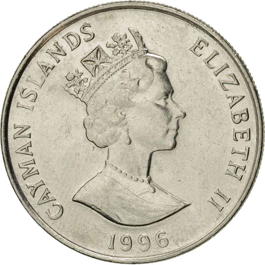 Coin, Cayman Islands, Elizabeth II, 25 Cents, 1996, British Royal Mint