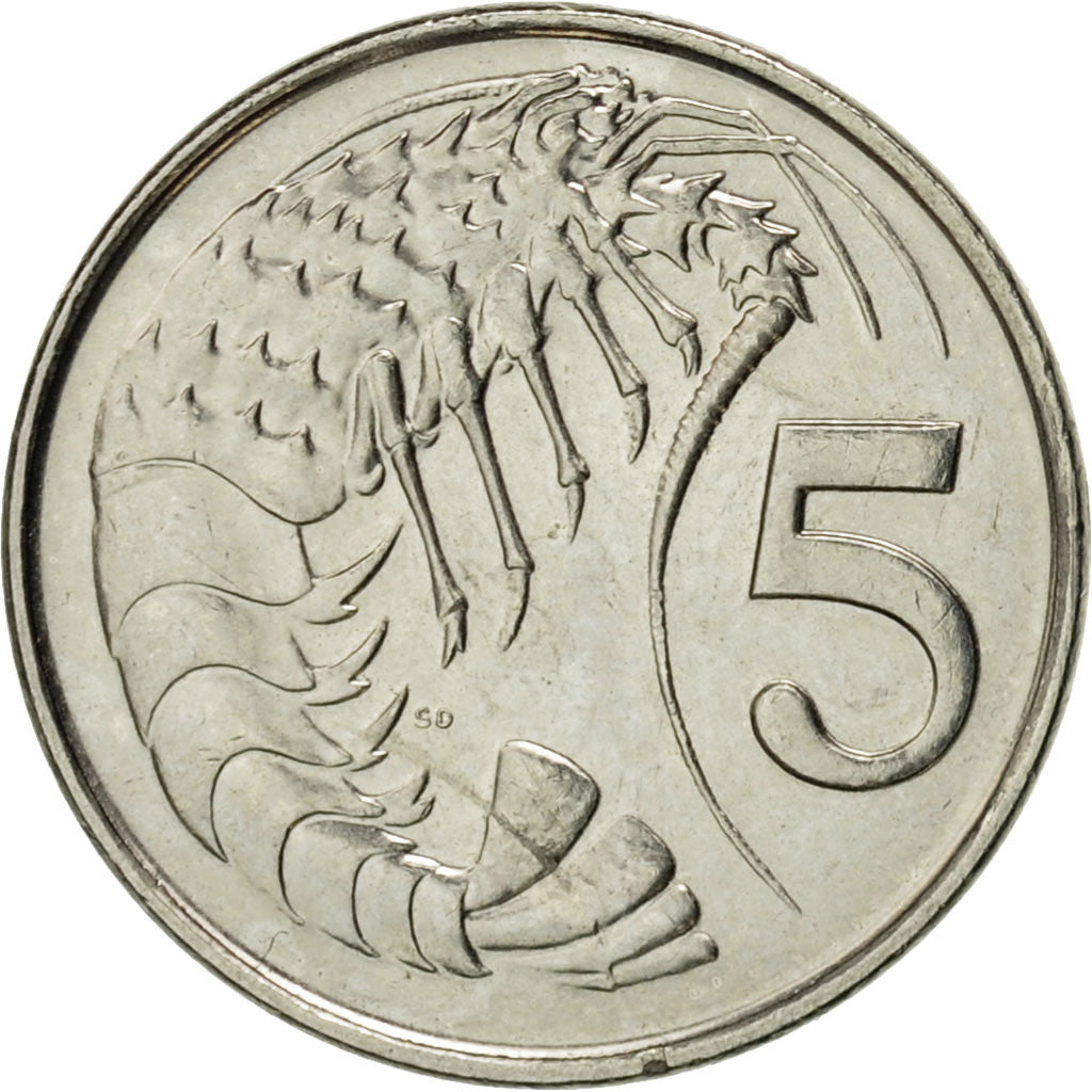 Coin, Cayman Islands, Elizabeth II, 5 Cents, 1996, British Royal Mint