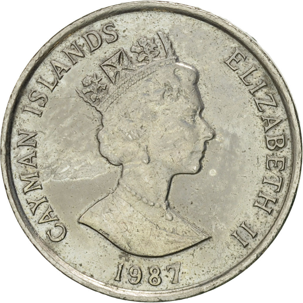 Coin, Cayman Islands, Elizabeth II, 5 Cents, 1987, British Royal Mint