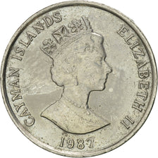 Moneta, Kajmany, Elizabeth II, 5 Cents, 1987, British Royal Mint, AU(55-58)