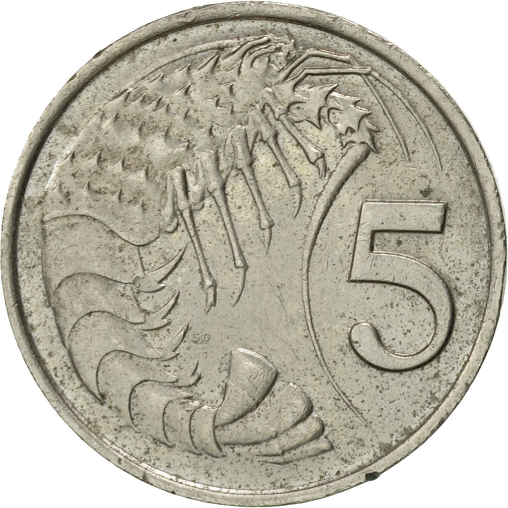 Coin, Cayman Islands, Elizabeth II, 5 Cents, 1987, British Royal Mint