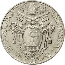 Coin, VATICAN CITY, Pius XII, Lira, 1939, MS(63), Nickel, KM:26