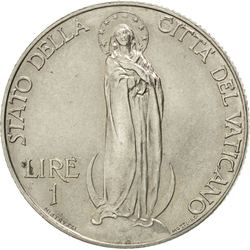 Coin, VATICAN CITY, Pius XII, Lira, 1939, MS(63), Nickel, KM:26