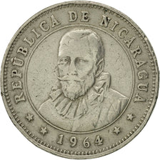 Moneta, Nicaragua, 25 Centavos, 1964, BB, Rame-nichel, KM:18.2