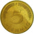 Coin, GERMANY - FEDERAL REPUBLIC, 5 Pfennig, 1990, Stuttgart, EF(40-45), Brass