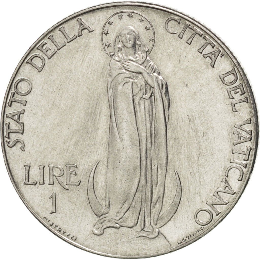 VATICAN CITY, Lira, 1941, KM #26a, MS(63), Stainless Steel, 26.65, 8.10