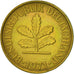 Coin, GERMANY - FEDERAL REPUBLIC, 5 Pfennig, 1971, Karlsruhe, EF(40-45), Brass