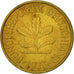 Coin, GERMANY - FEDERAL REPUBLIC, 5 Pfennig, 1976, Karlsruhe, EF(40-45), Brass