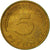 Moneta, Niemcy - RFN, 5 Pfennig, 1976, Karlsruhe, EF(40-45), Mosiądz powlekany