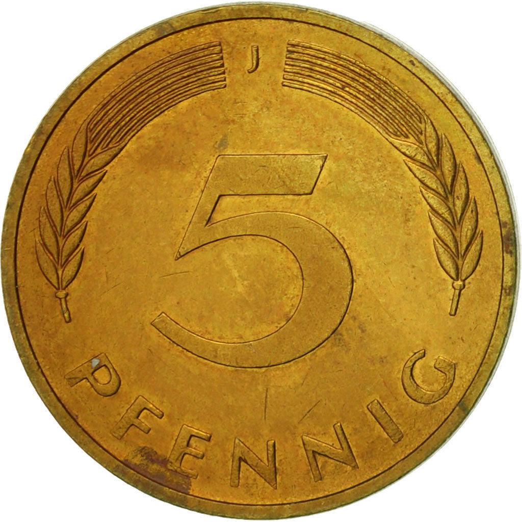 Münze, Bundesrepublik Deutschland, 5 Pfennig, 1981, Hambourg, SS, Brass Clad